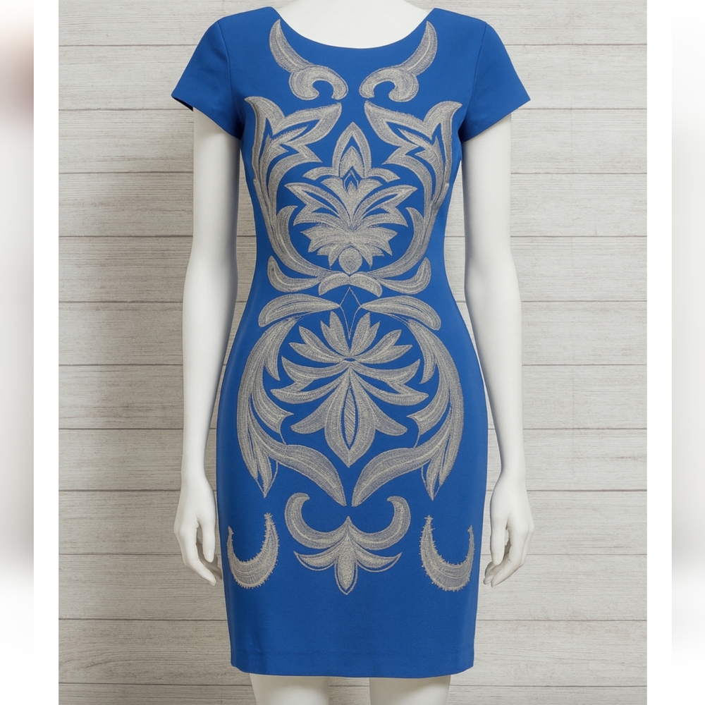 QUINN EMBROIDERED‎ FITTED DRESS